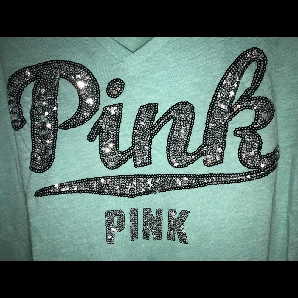 PINK VS Light-Weight Teal Tee